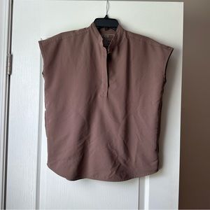 Figs XSmall Oversized Rafaela Scrub Top Smokey Taupe